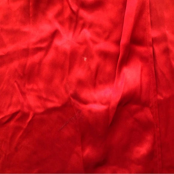 Reformation Red Silk Puff BoatNeck Midi: PRINCESSCORE COTTAGECORE ROYALCORE - Picture 6 of 15